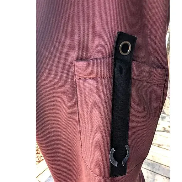 Kerrits Small Burgandy Wine Fleece Lined 1/4 Zip Equestrian Wear - Picture 10 of 11